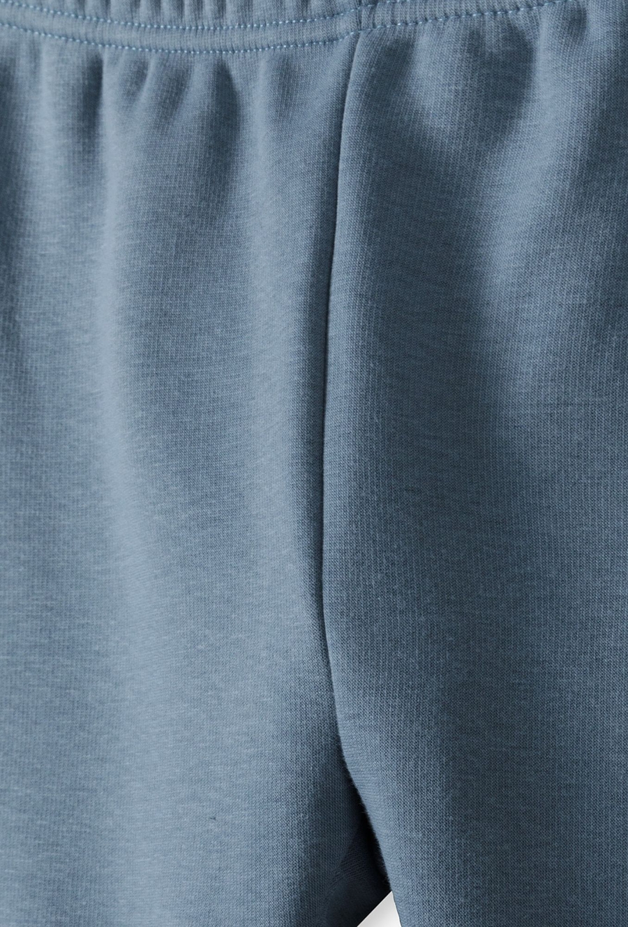 Niebieskie ocieplane legginsy dla dziewczynki