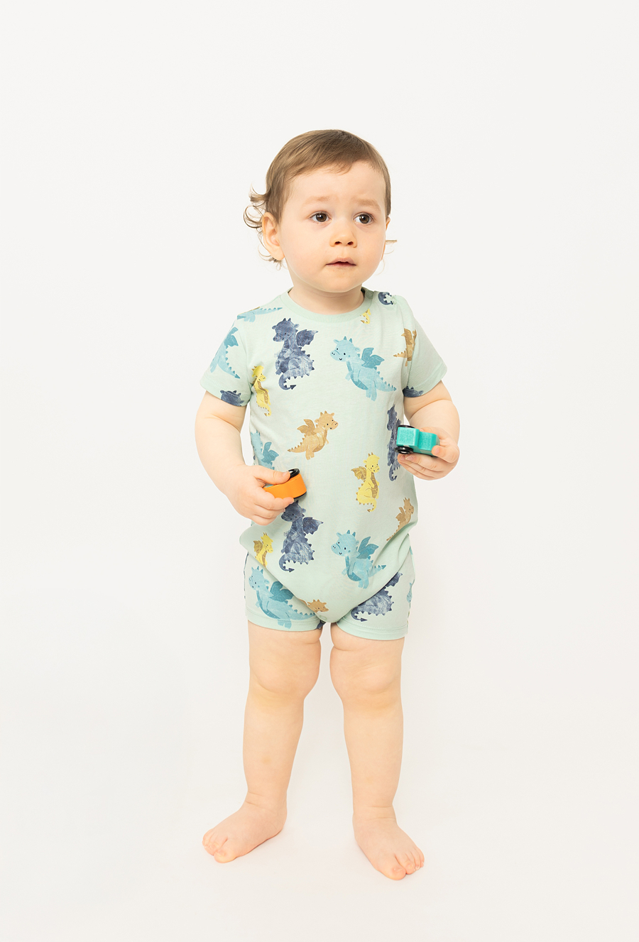 Pajacyk niemowlęcy ótki dla chłopca