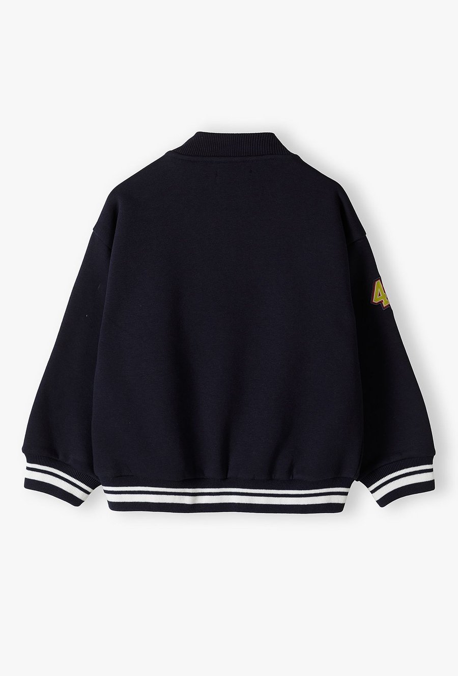 Bluza dzianinowa dla chłopca - granatowa bomberka - 510.15.