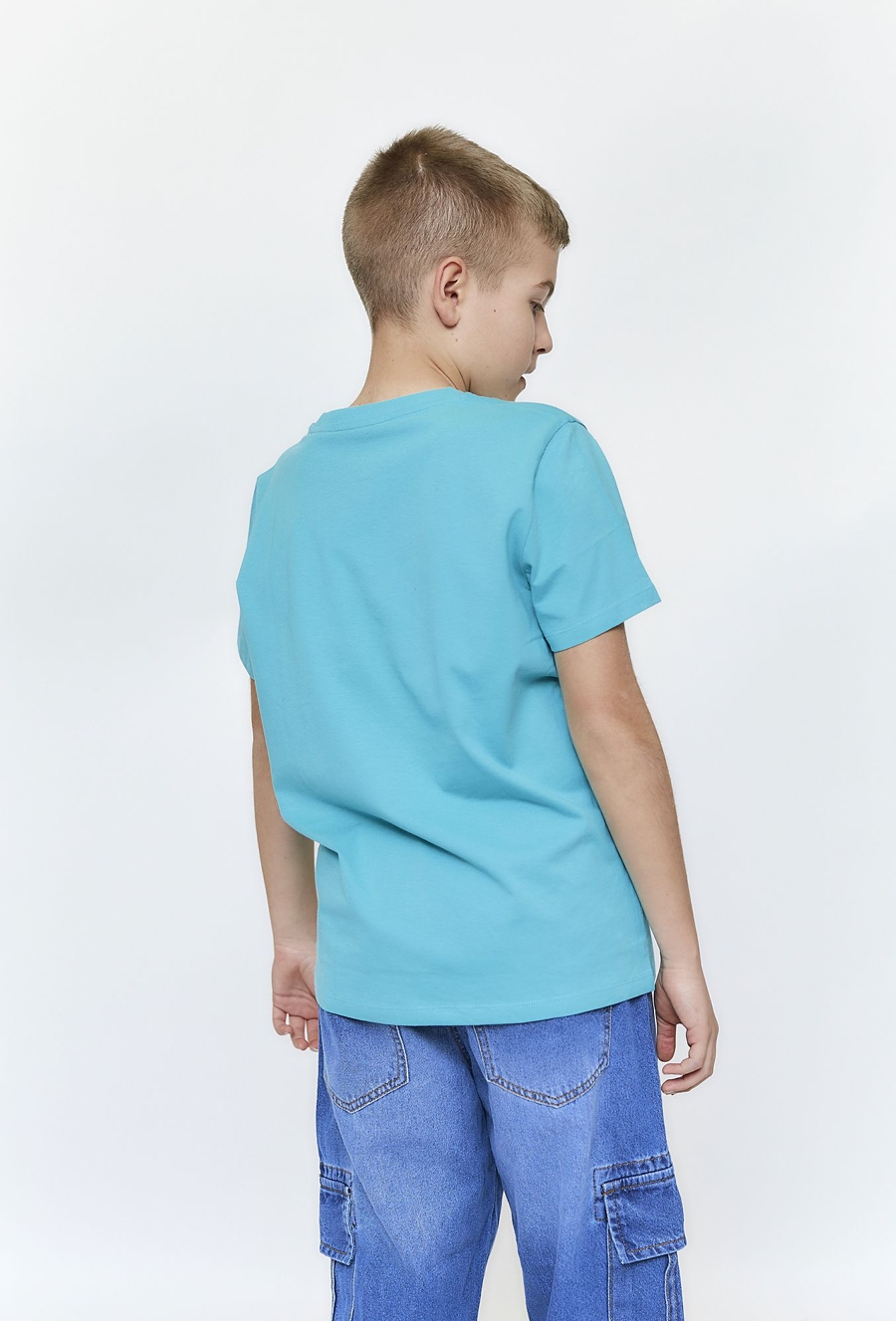 Chłopięcy t-shirt z małym nadrukiem