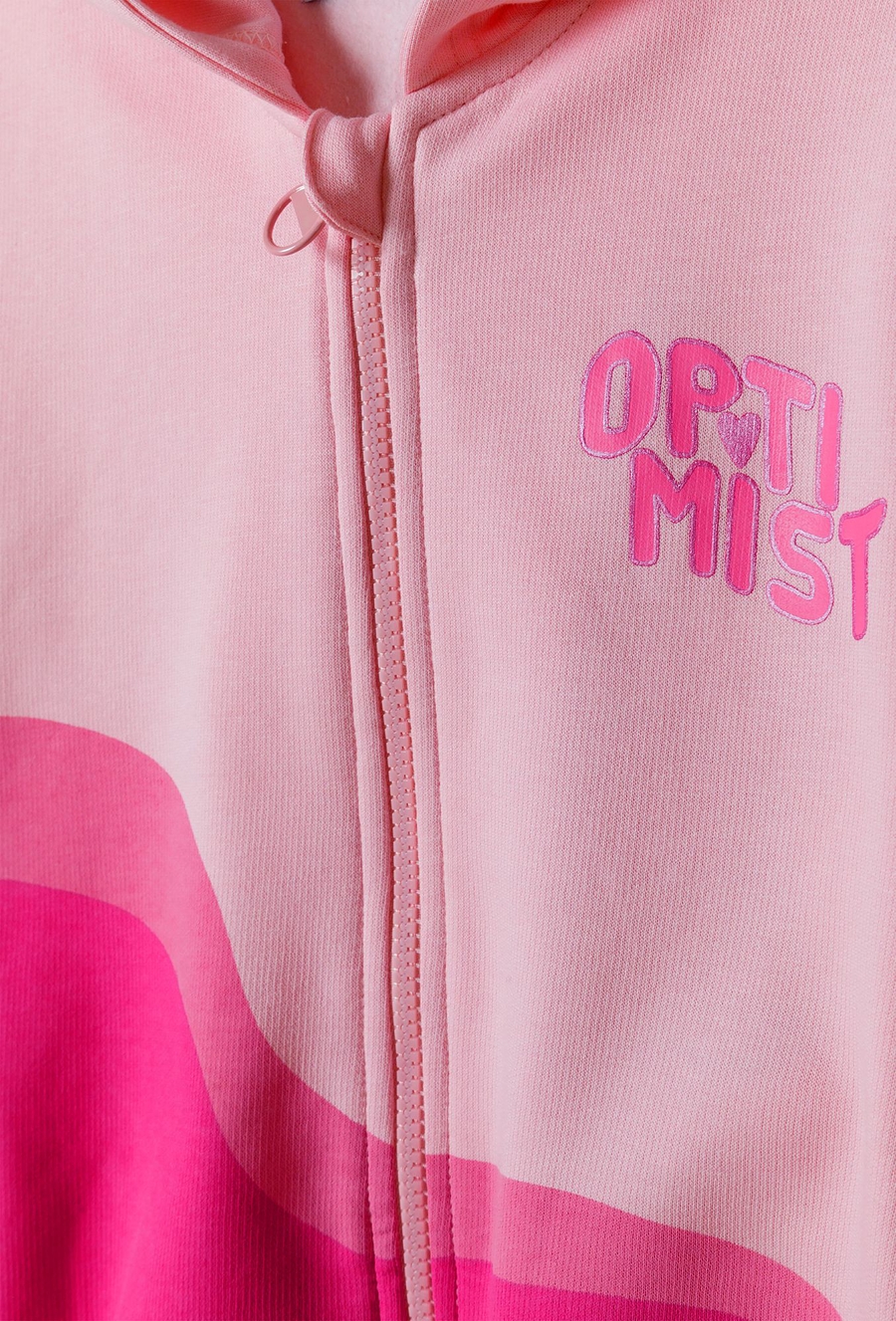 Bluza dresowa z kapturem OPTIMIST różowa