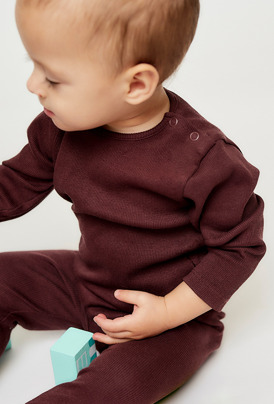 Bordowe Body z długim rękawem