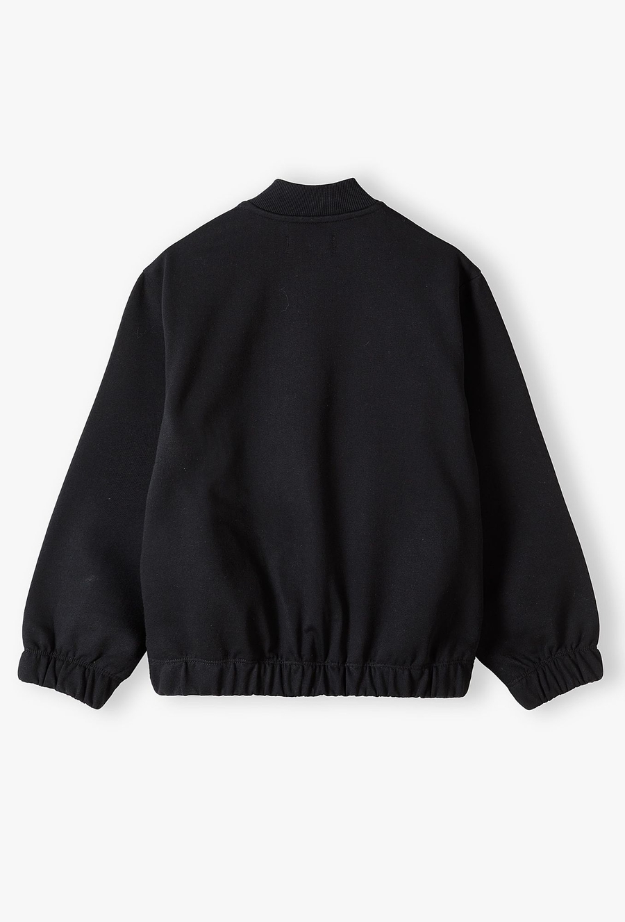 Czarna ocieplana bluza dresowa z napisem SMILE - 510.15.