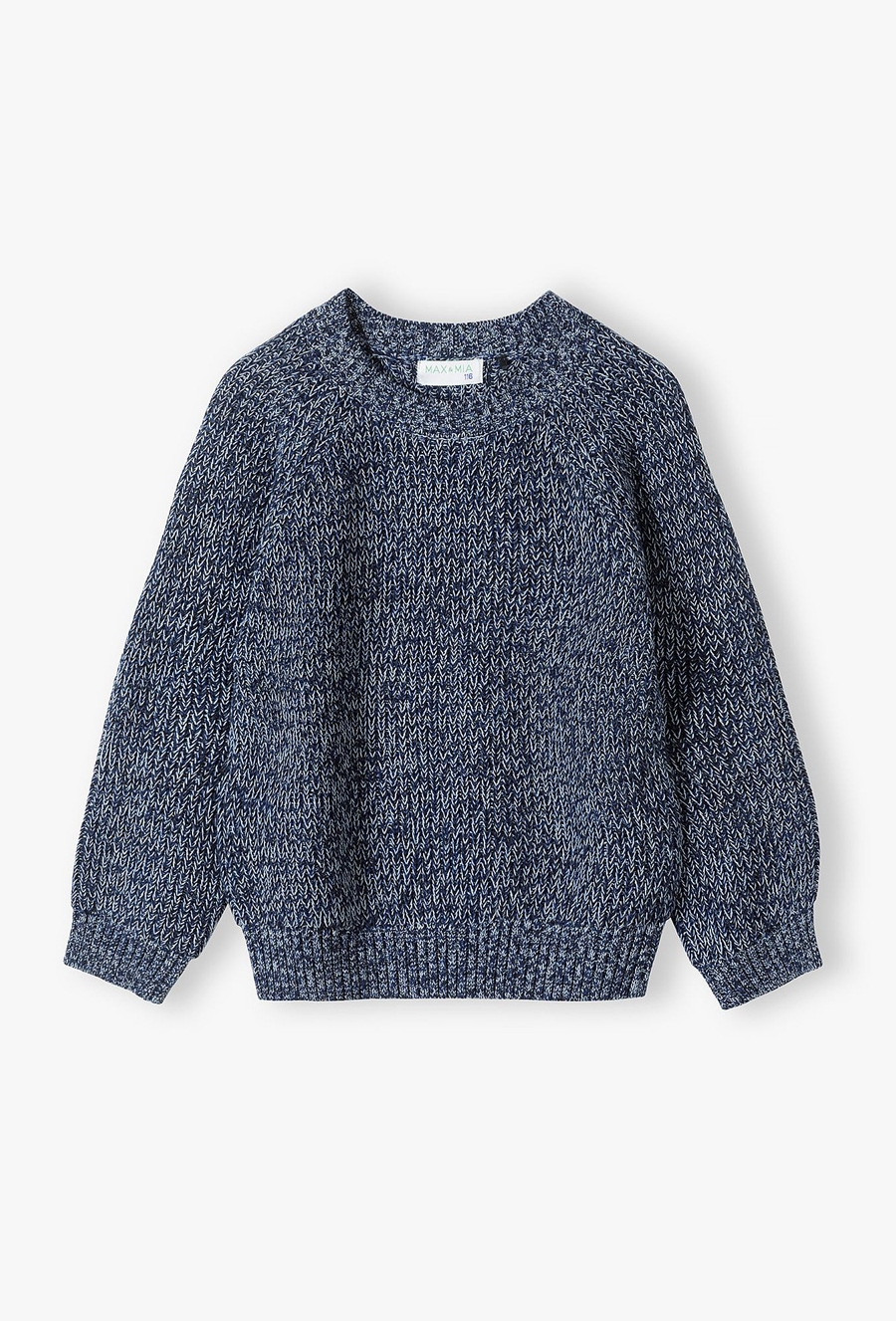 Elegancki bawełniany sweter chłopięcy granatowy