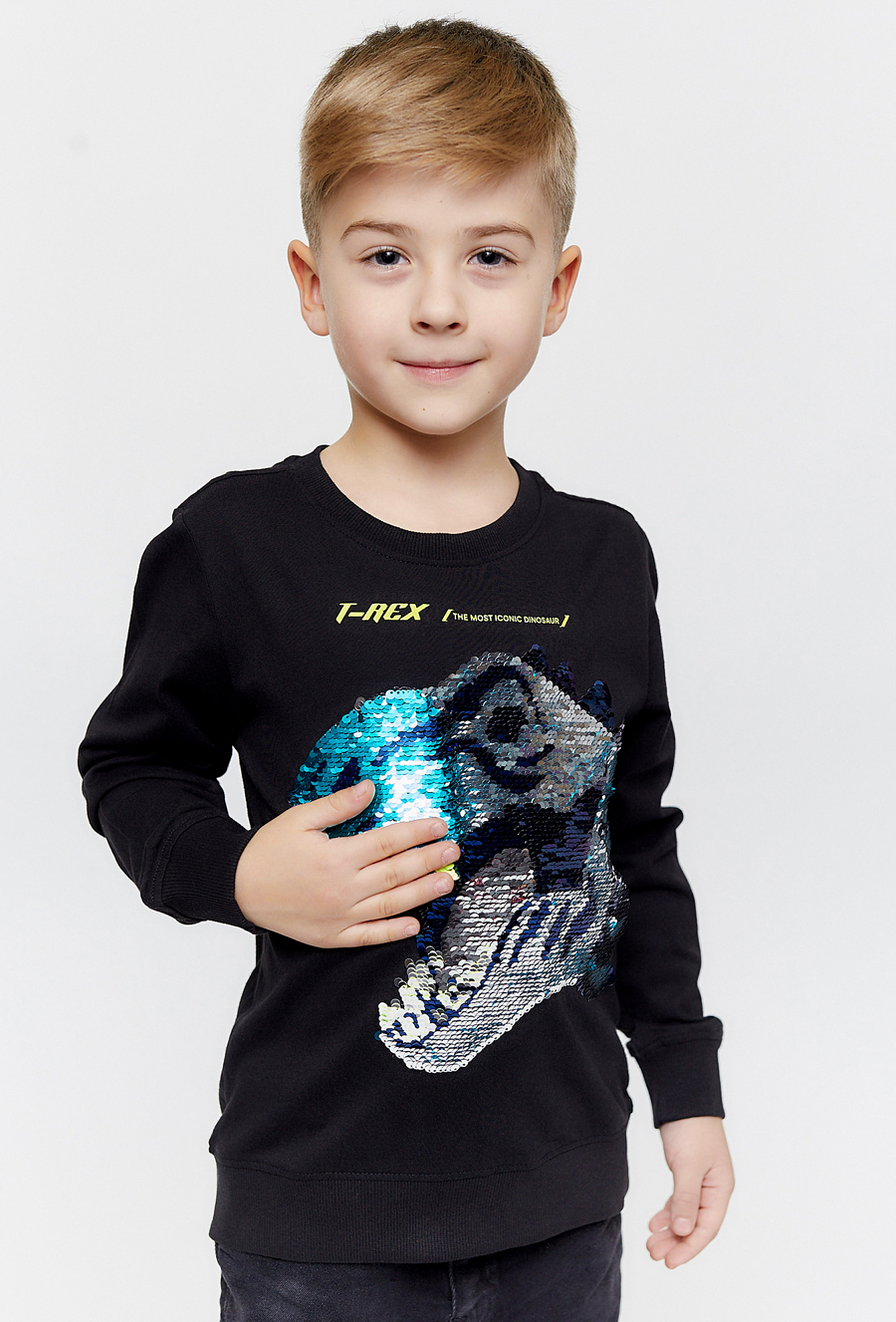 Bluza z długim rękawem z dinozaurem