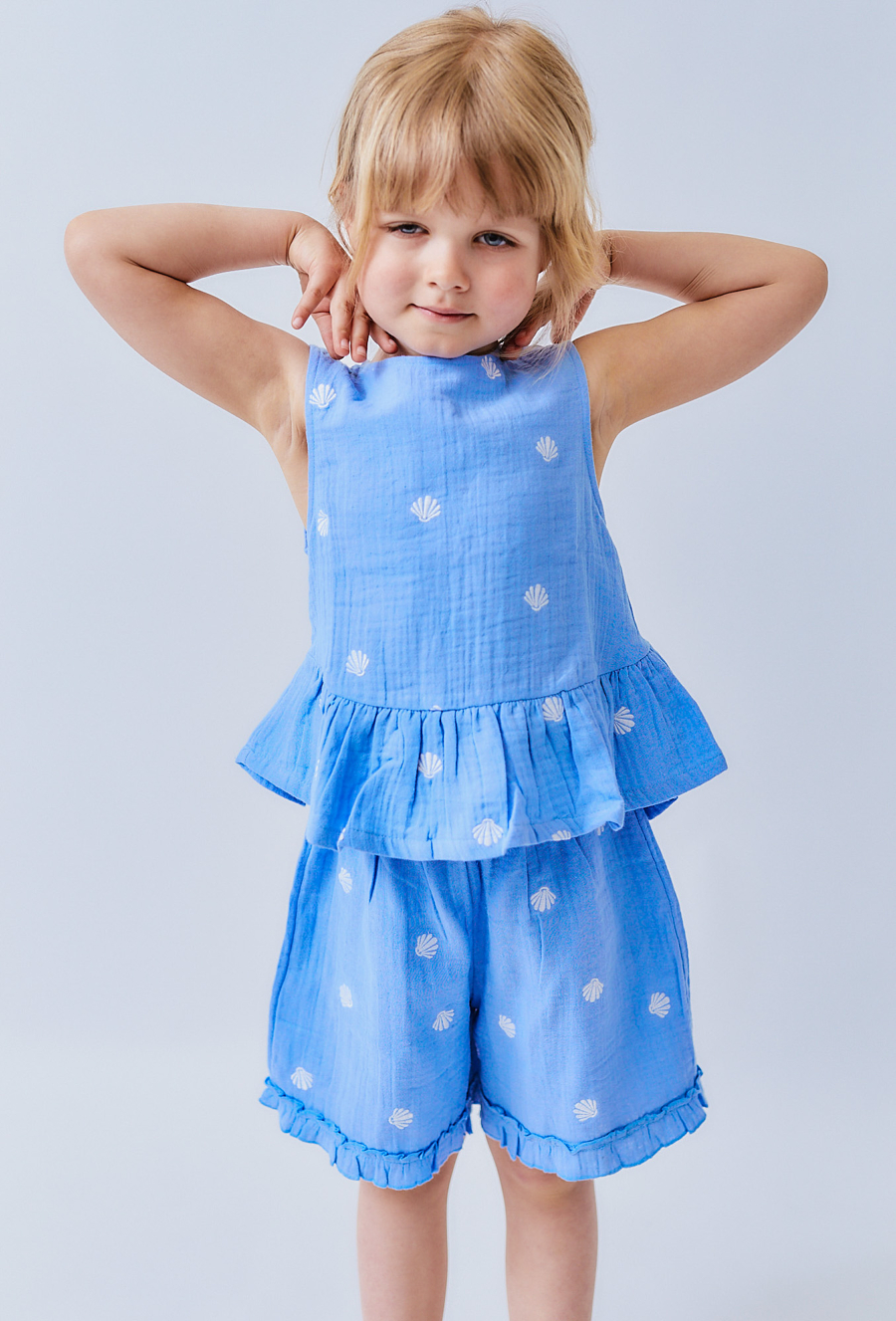 Szorty dziewczęce z falbanką