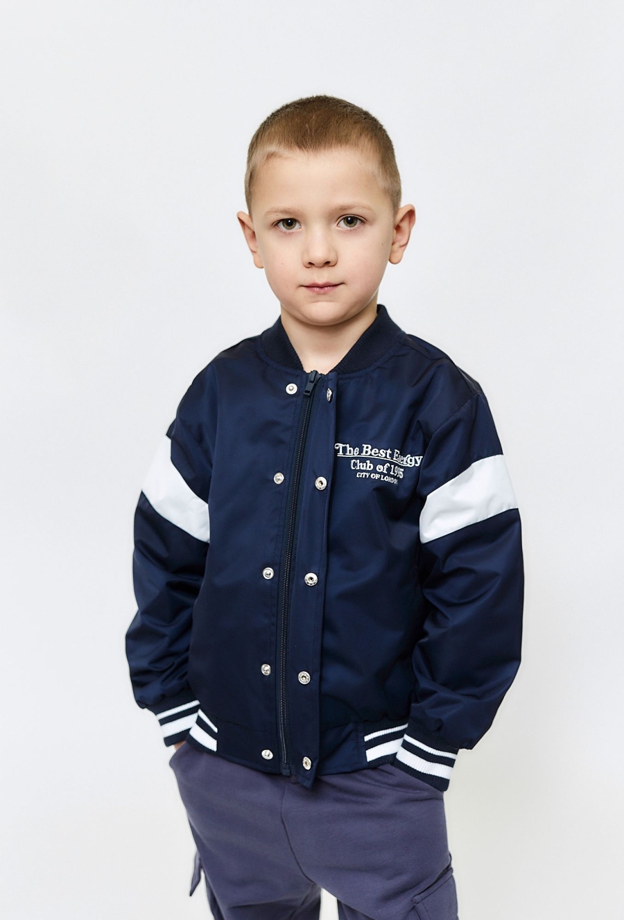 Granatowa kurtka wiosenna - bomberka