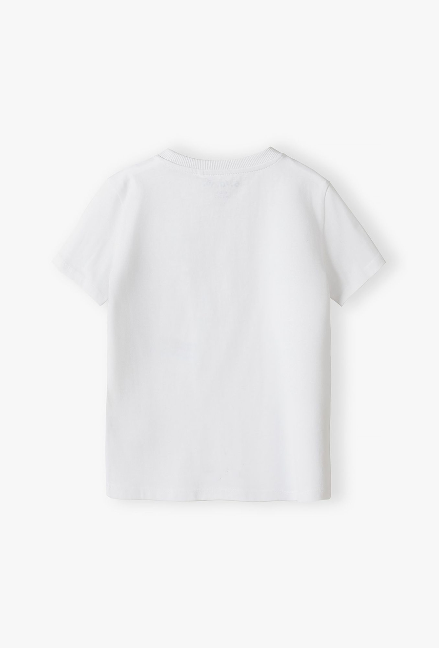 Biały bawełniany t-shirt dla dziecka - Basic - 510.15.