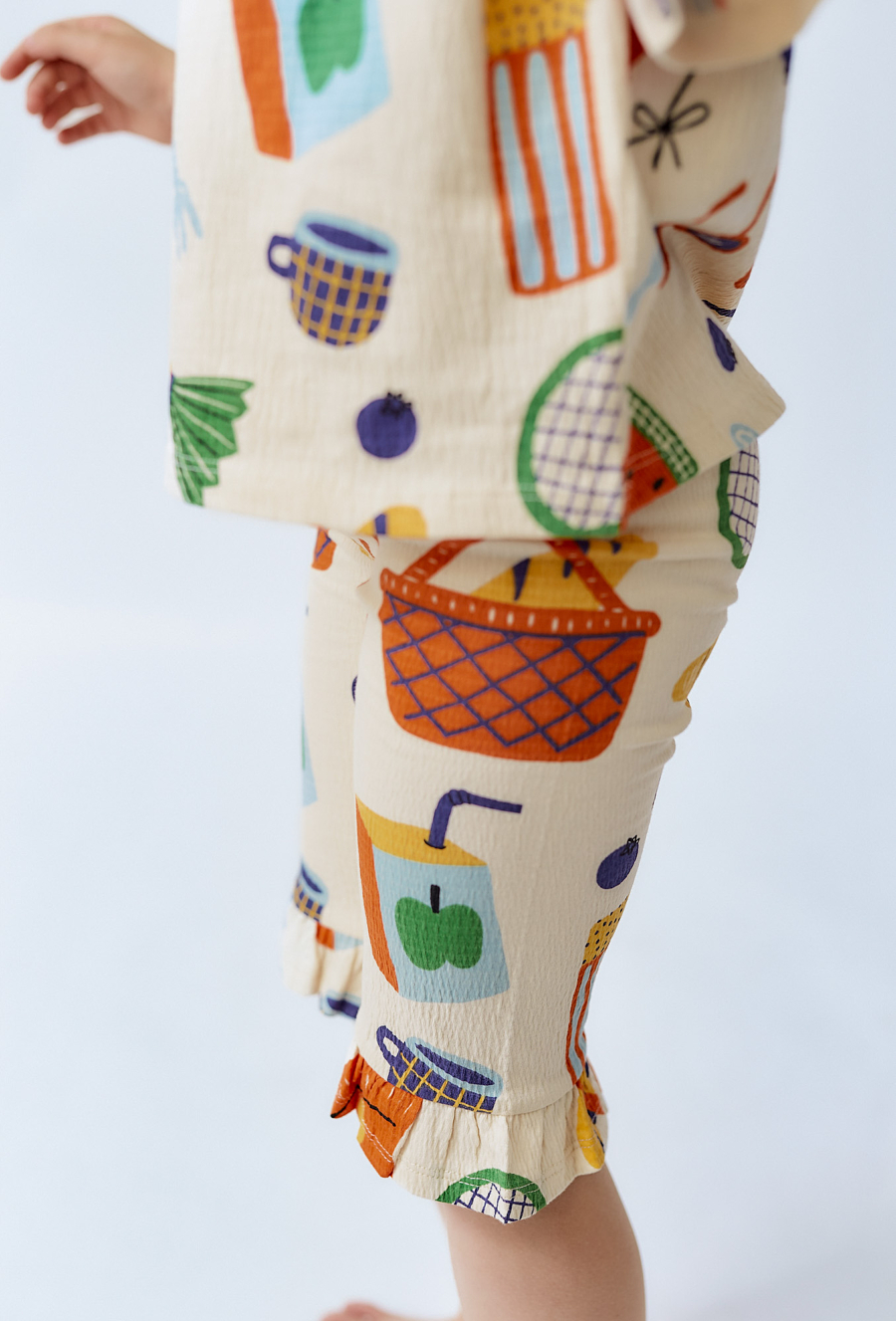 Legginsy rybaczki z falbanką