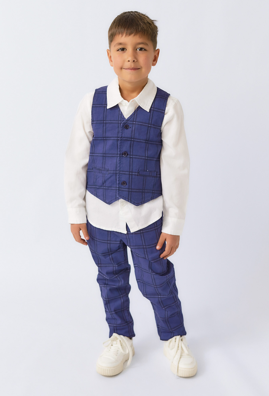 Chłopięce spodnie wizytowe w atę