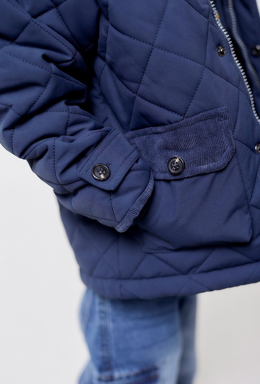 Granatowa pikowana kurtka przejściowa dla chłopca - 510.15.