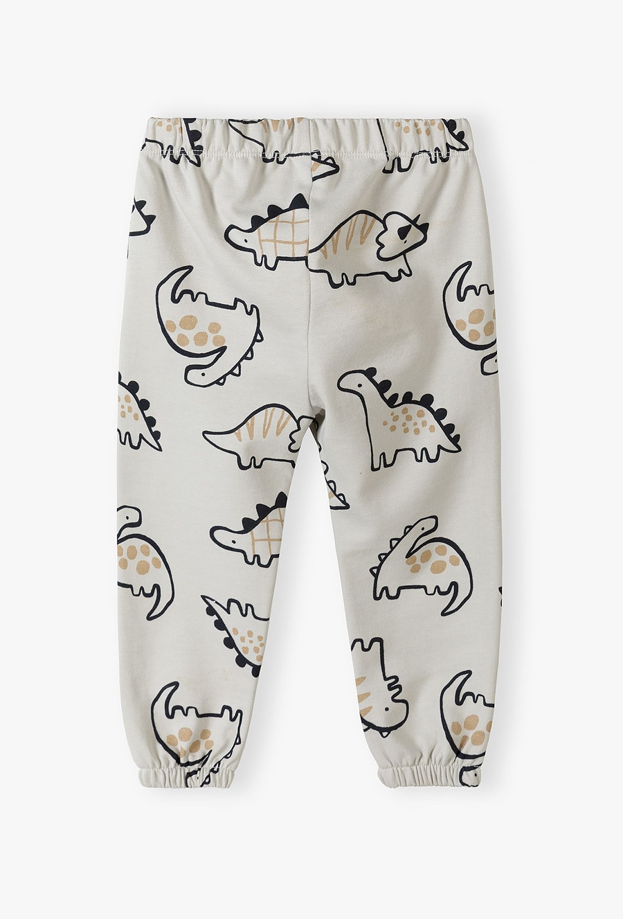 Spodnie dresowe niemowlęce - szare w dinozaury