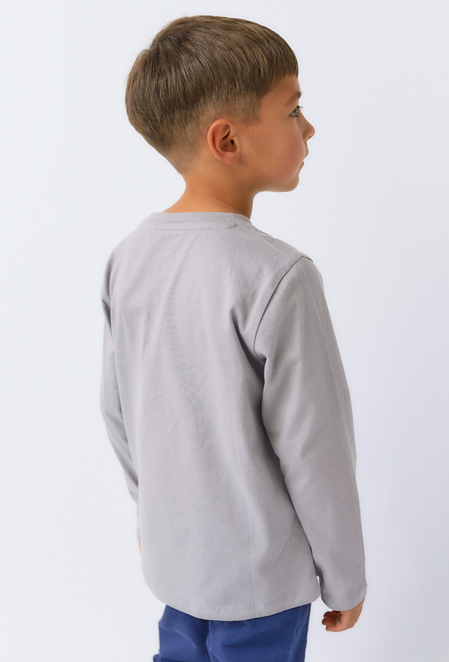 Bluzka chłopięca z długim rękawem i nadrukiem dinozaura