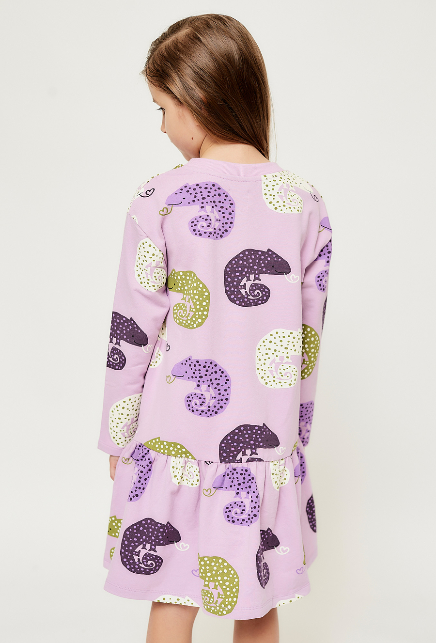 Bawełniana sukienka z długim rękawem