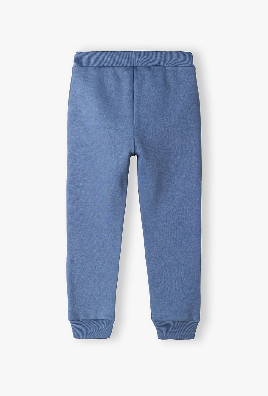 Spodnie dresowe niebieskie z napisem na nogawce- New generation