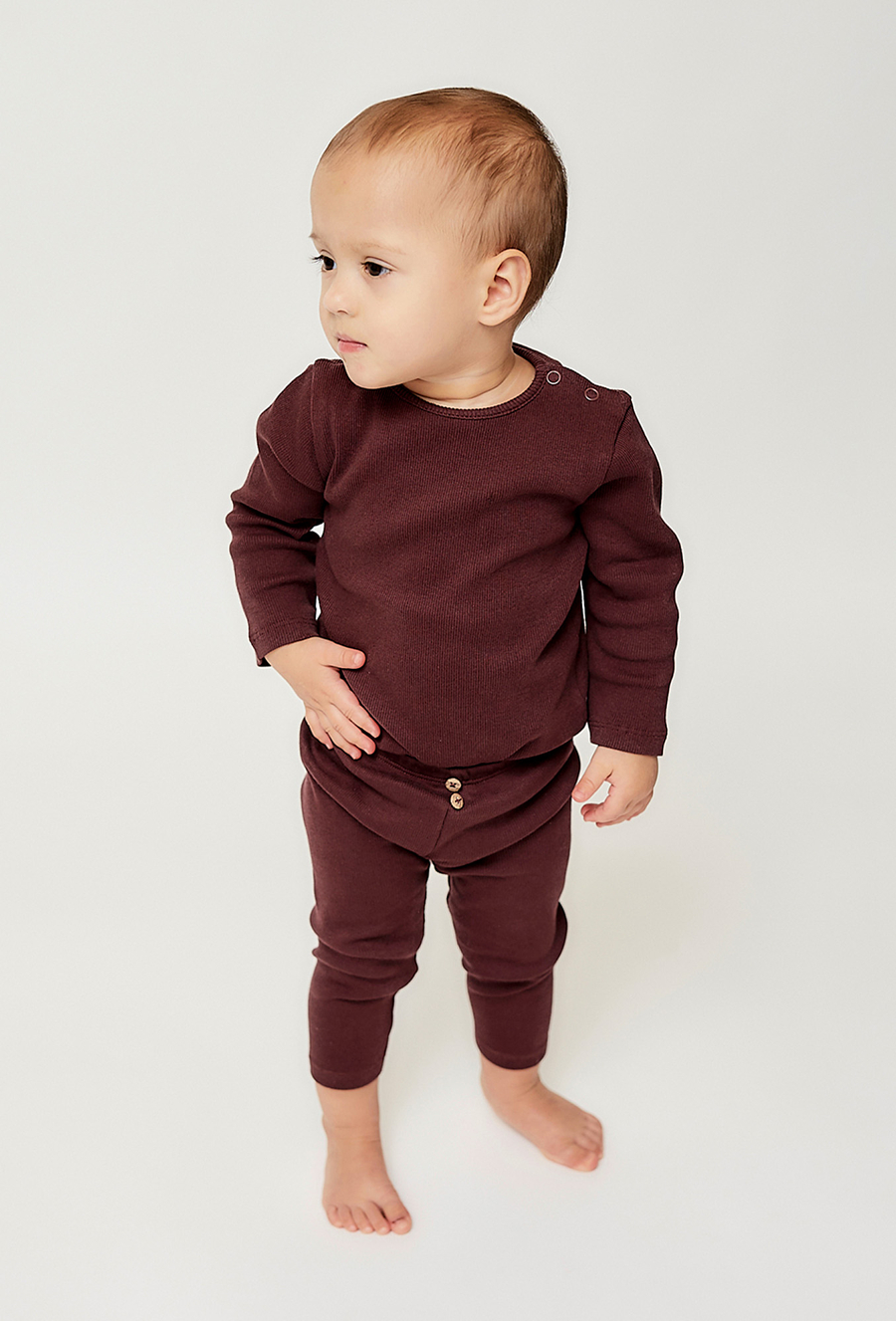 Bordowe Body z długim rękawem