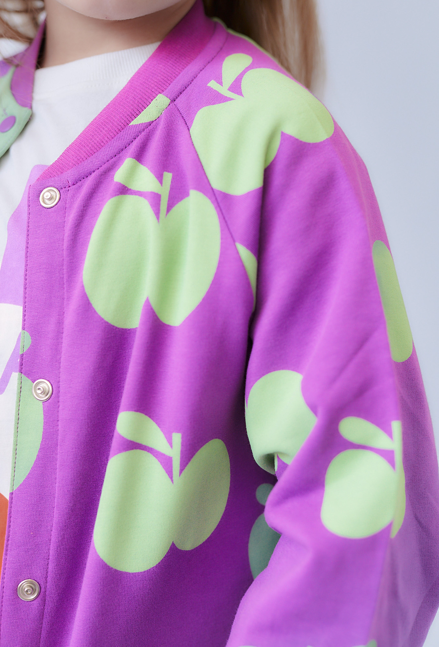 Bluza dziewczęca z jabłuszkami. rozpinana - Limited Edition