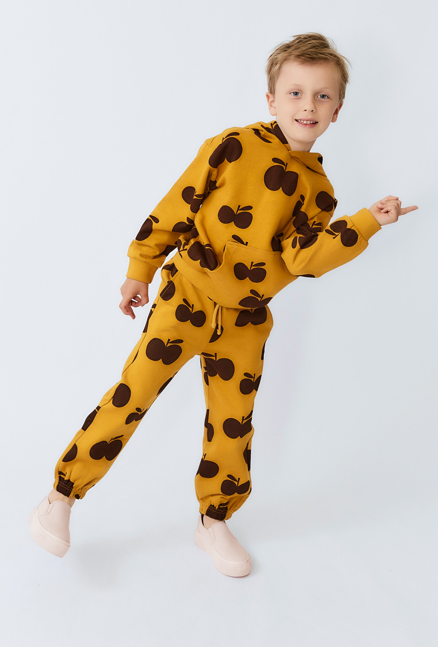 Spodnie dresowe z nadrukiem jabłek - Limited Edition