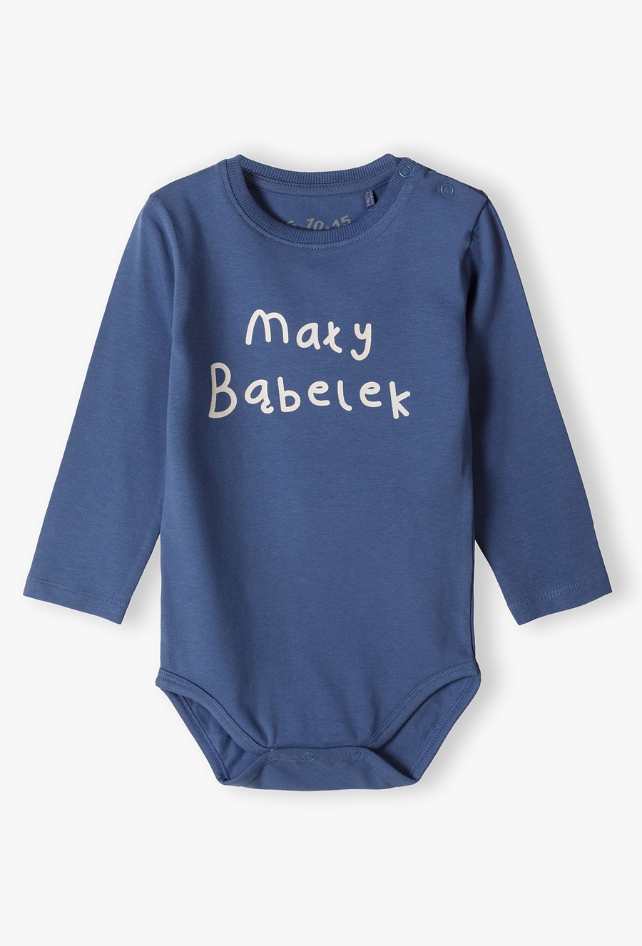 Niebieskie body z długim rękawem - Mały Bąbelek - 510.15.