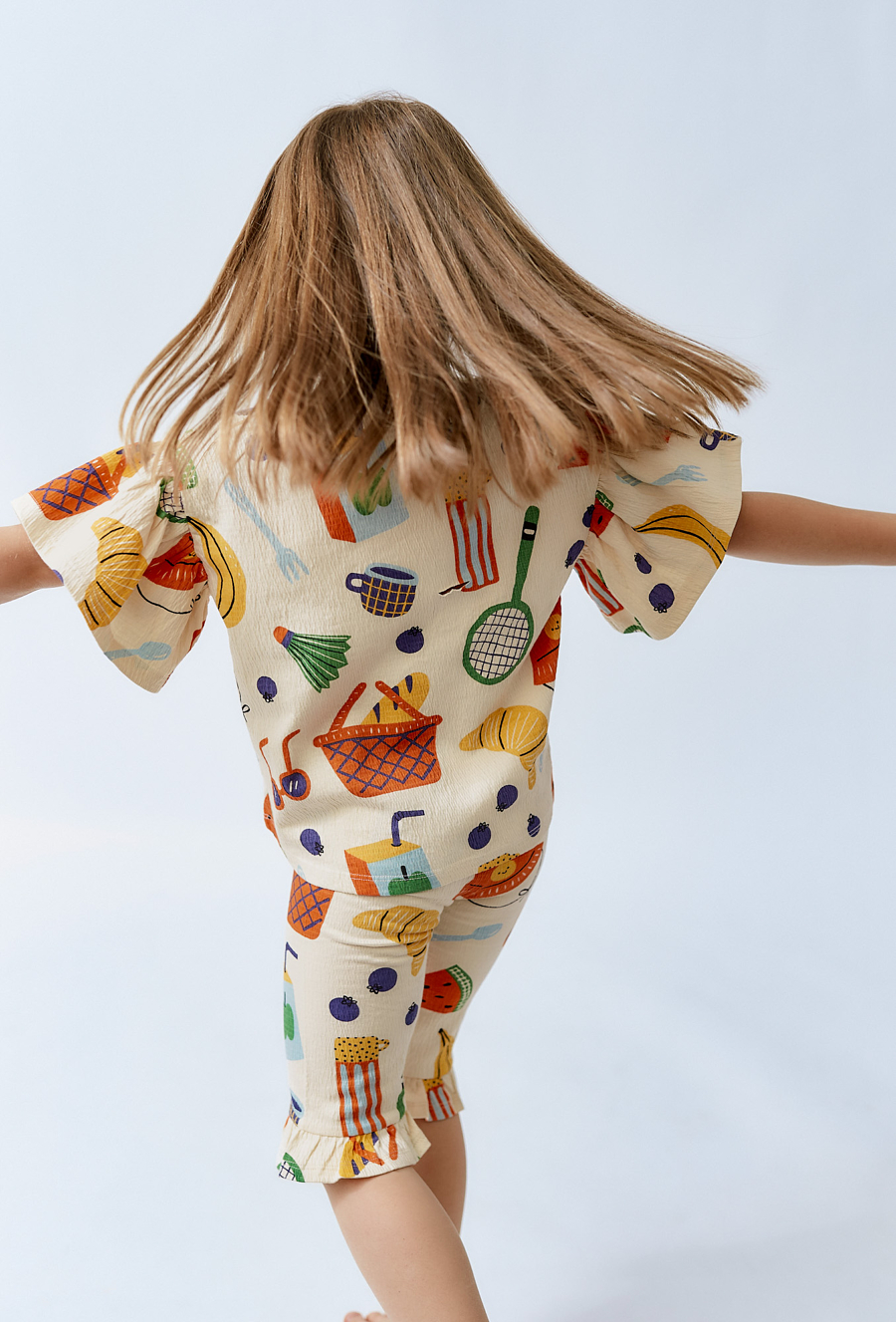 Legginsy rybaczki z falbanką