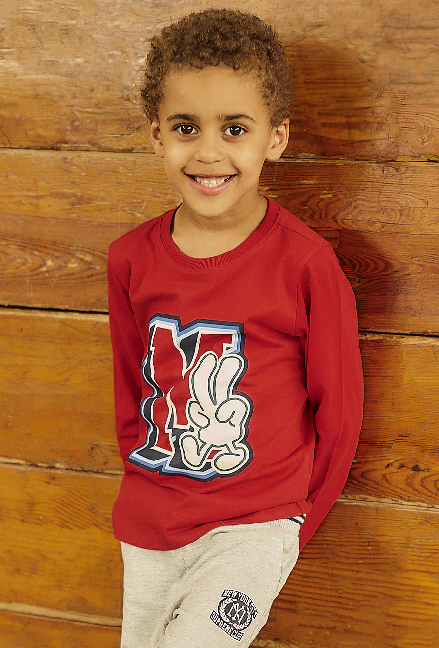 Czerwona bluzka z długim rękawem - 510.15.