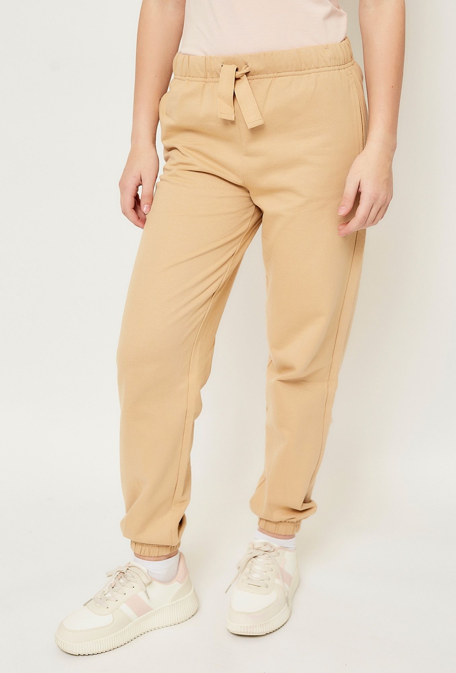 Żółte spodnie dresowe dla dziewczynki