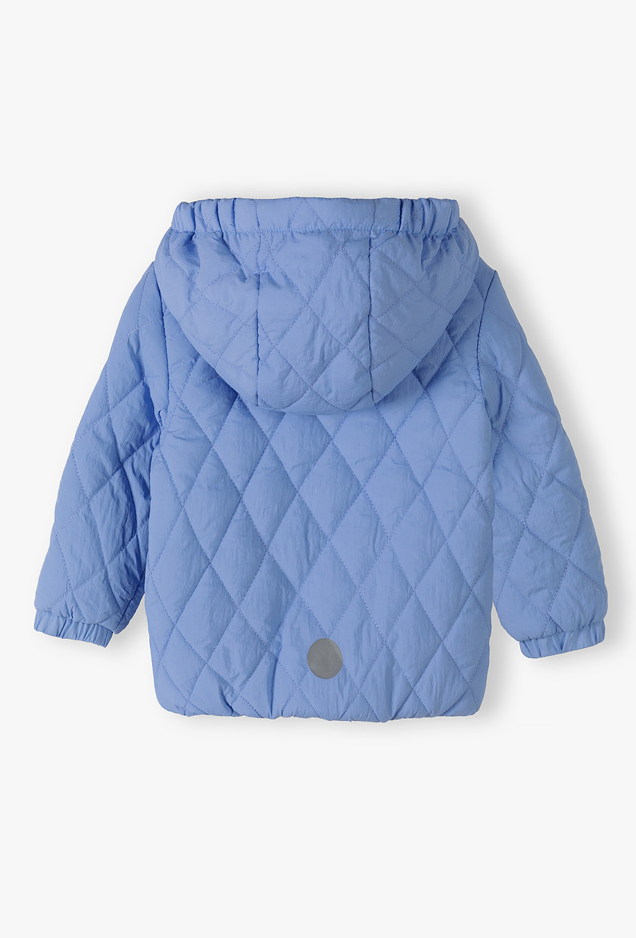 Niebieska pikowana kurtka niemowlęca z kapturem - 510.15.