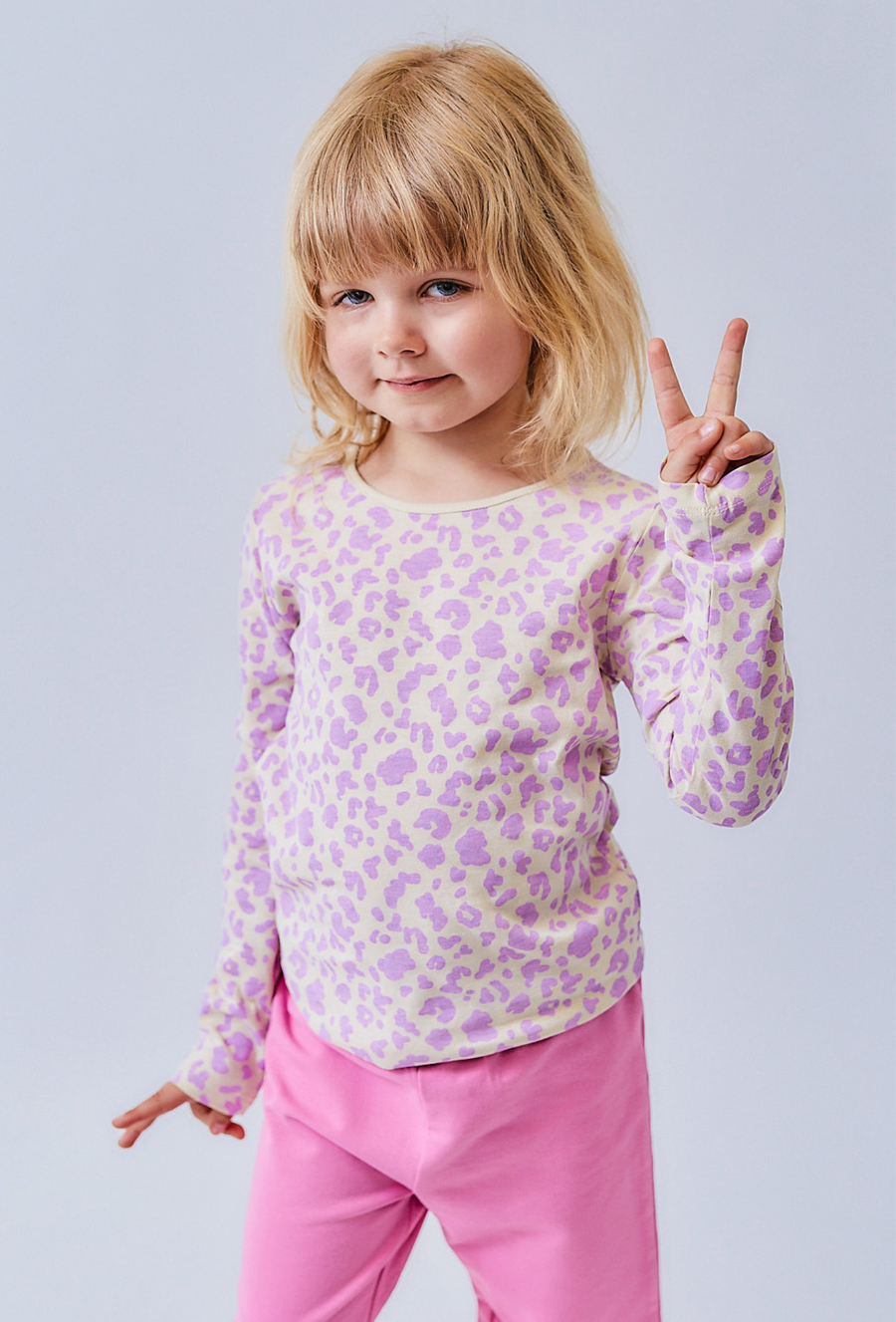 Bluzki dziewczęce długi rękaw - 2-pak