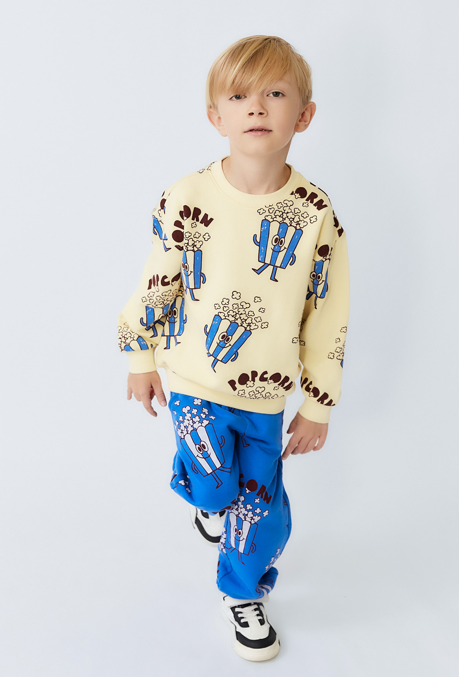 Bluza chłopięca z nadrukiem popcornu - Limited Edition