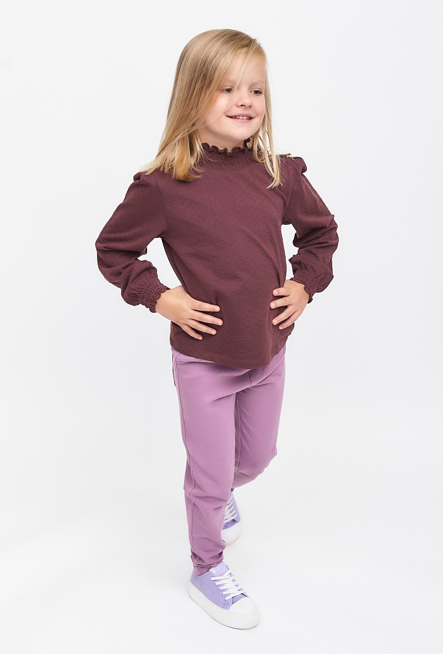 Spodnie dziewczęce - tregginsy - fioletowe - 510.15.