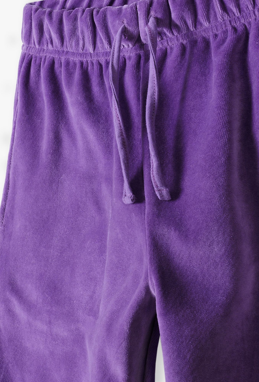 Fioletowe spodnie dresowe dziewczęce