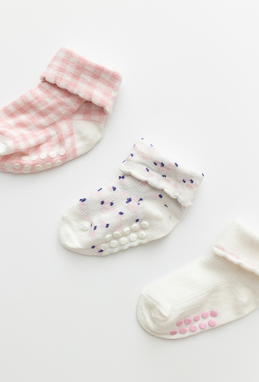 Skarpetki niemowlęce dla dziewczynki 3-pak