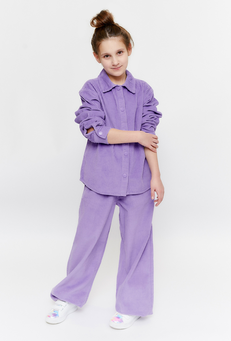 Fioletowe spodnie Wide Leg - 510.15.