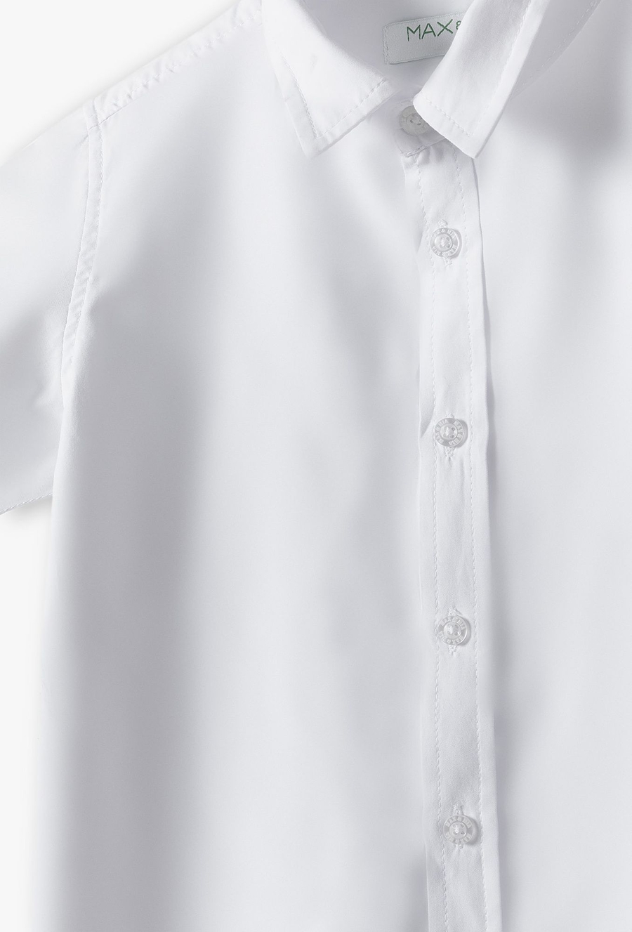 Elegancka biała koszula z ótkim rękawem - Max&Mia