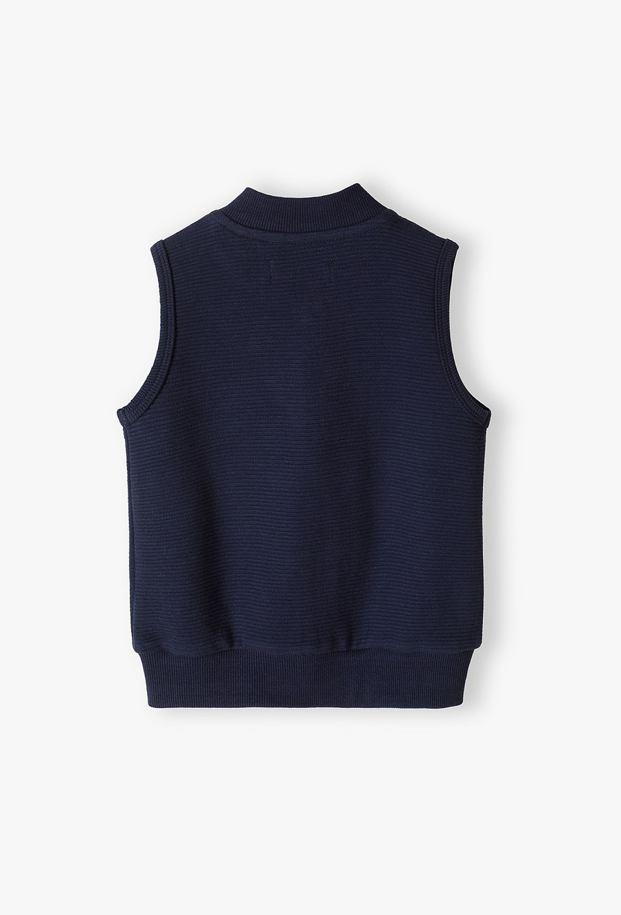 Granatowy bezrękawnik dla niemowlaka