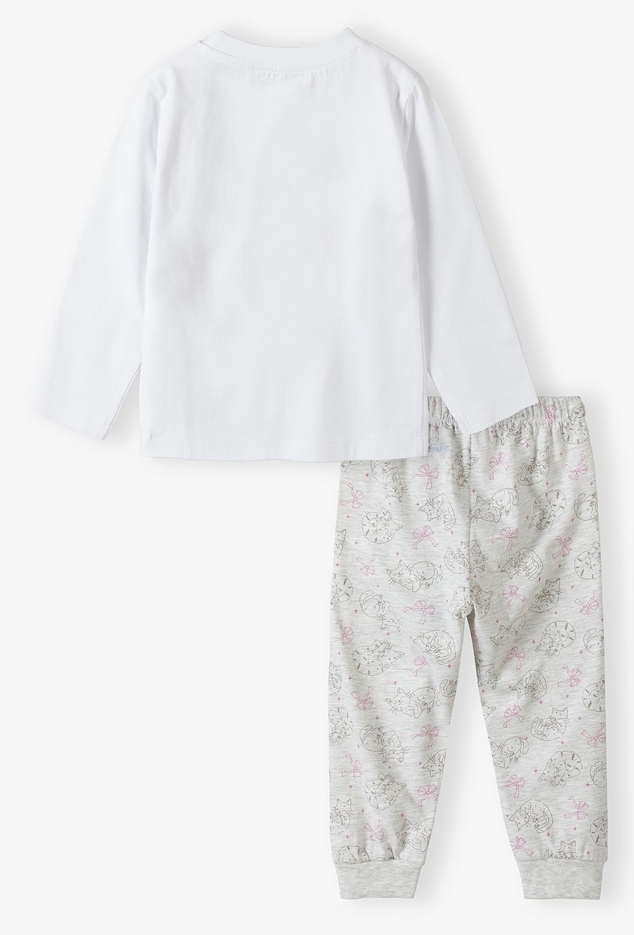 Piżama dla dziewczynki - szara z kotkiem - 510.15.