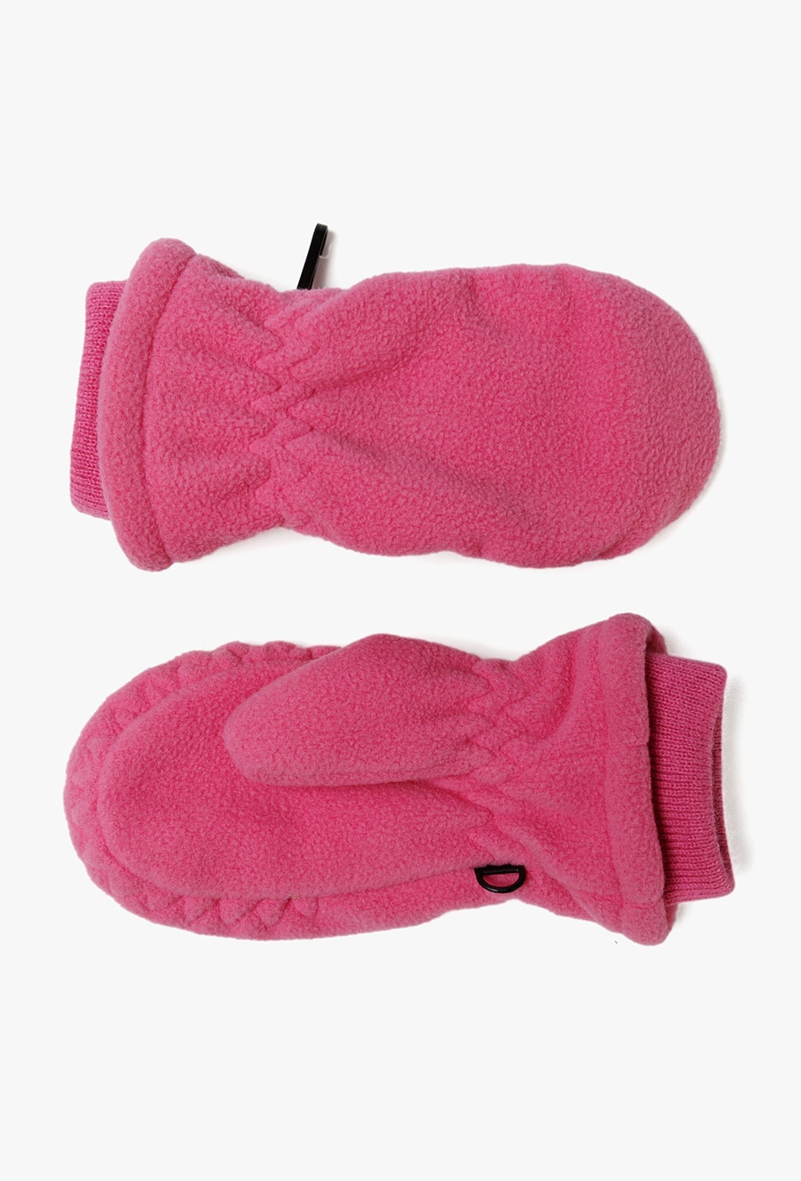 Rękawice polarowe dla dziewczynki - różowe z jednym palcem