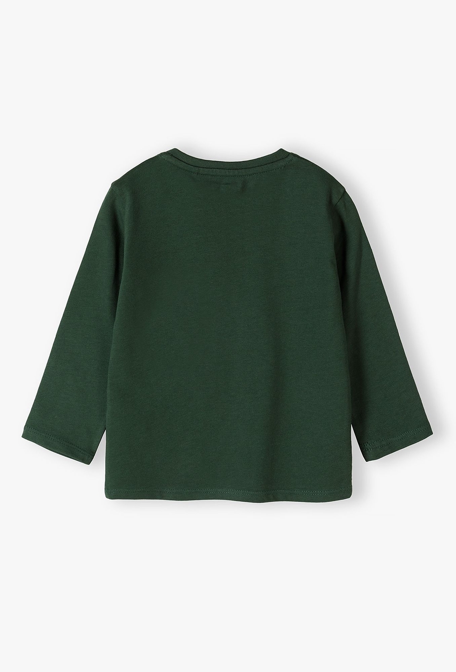 Ciemnozielona bluzka chłopięca z liskiem