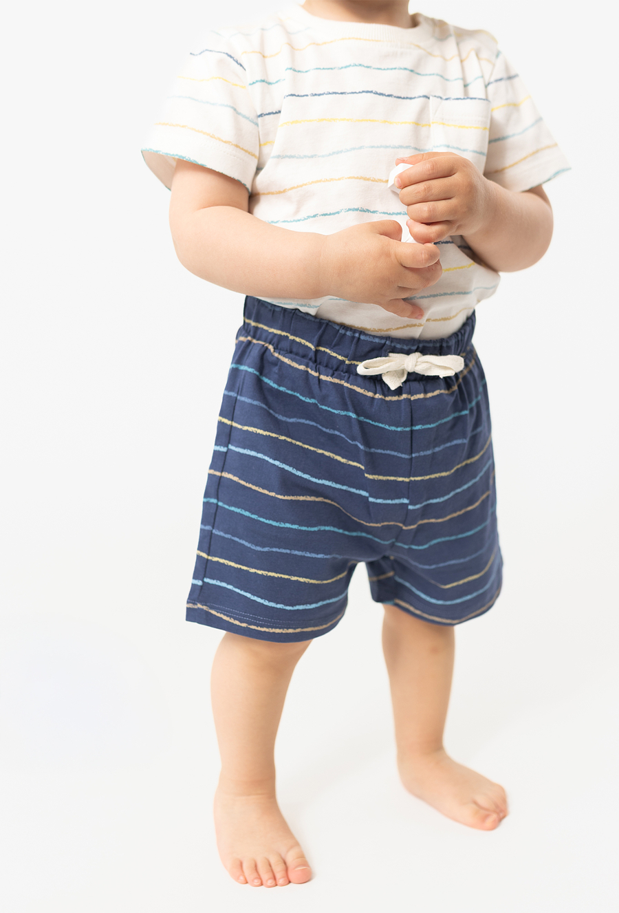 Szorty niemowlęce w kolorowe paski