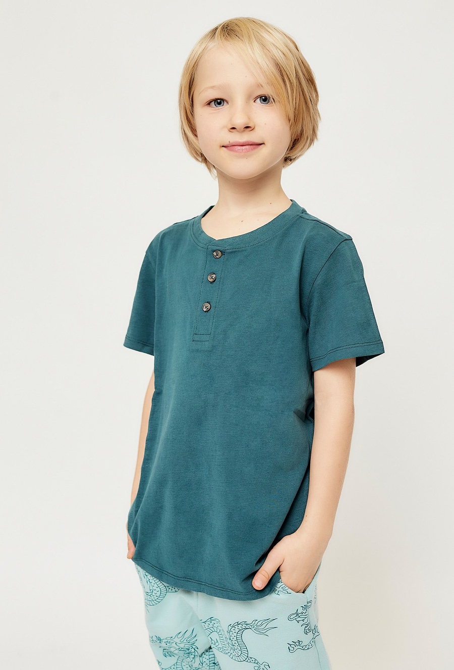 Koszulka henley dla chłopca