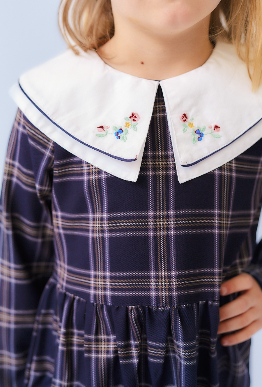 Granatowa sukienka w atę - Limited Edition