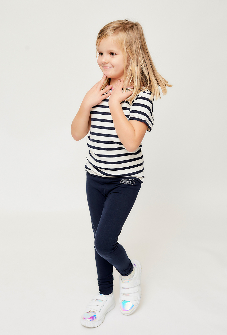 Granatowe legginsy dla dziewczynki - 510.15.