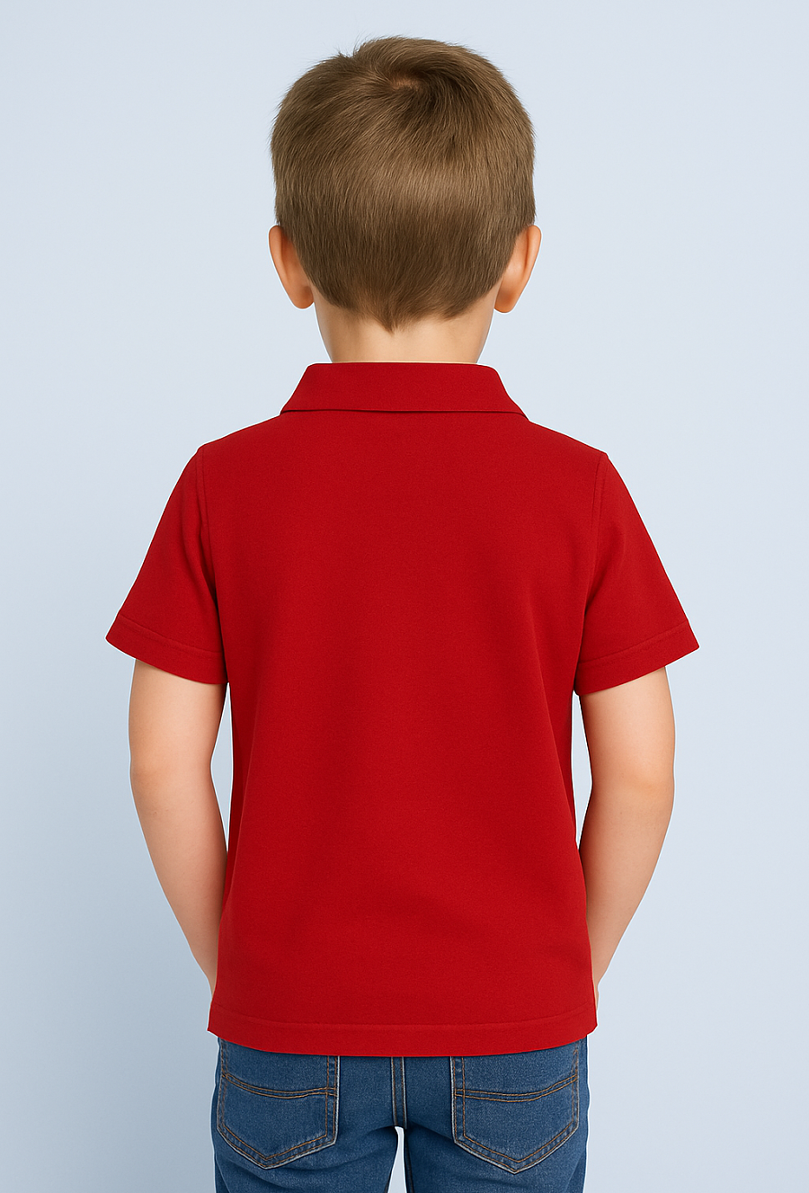 Czerwona koszulka z kołnierzykiem