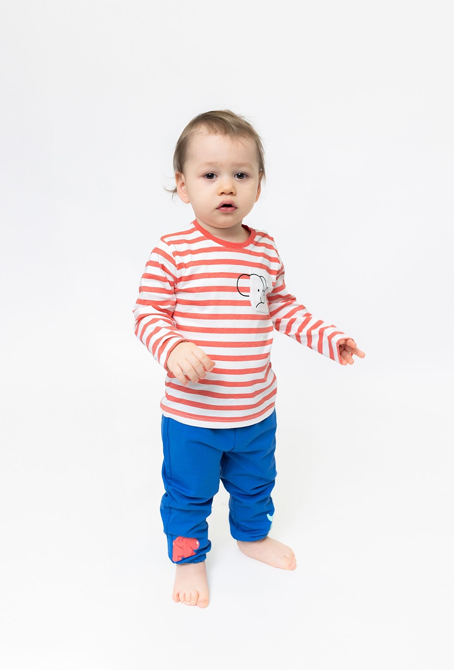 Bluzka dla niemowlaka - bawełniana w paski