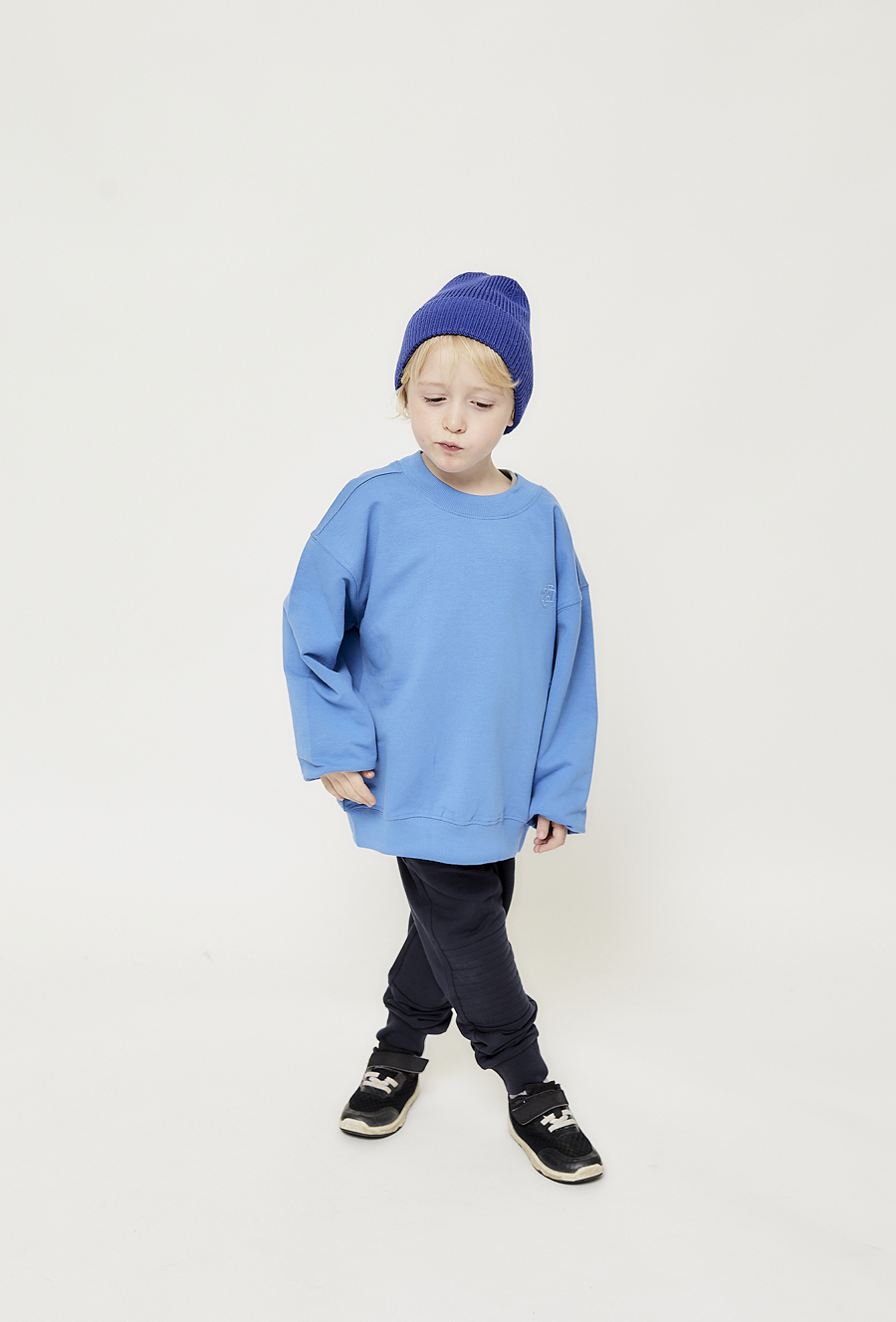 Niebieska bluza chłopięca - oversize