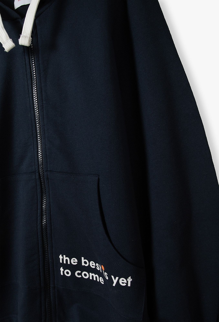 Granatowa bluza dla dziewczynki z kapturem