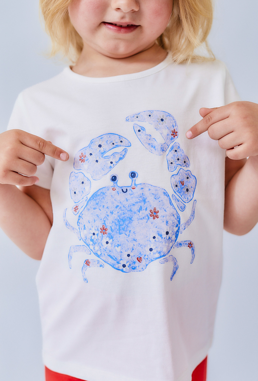 Koszulka z nadrukiem niebieskiego aba