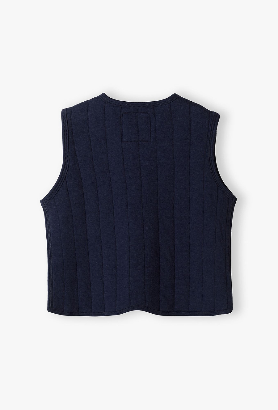 Granatowy pikowany bezrękawnik dla niemowlaka - 510.15.