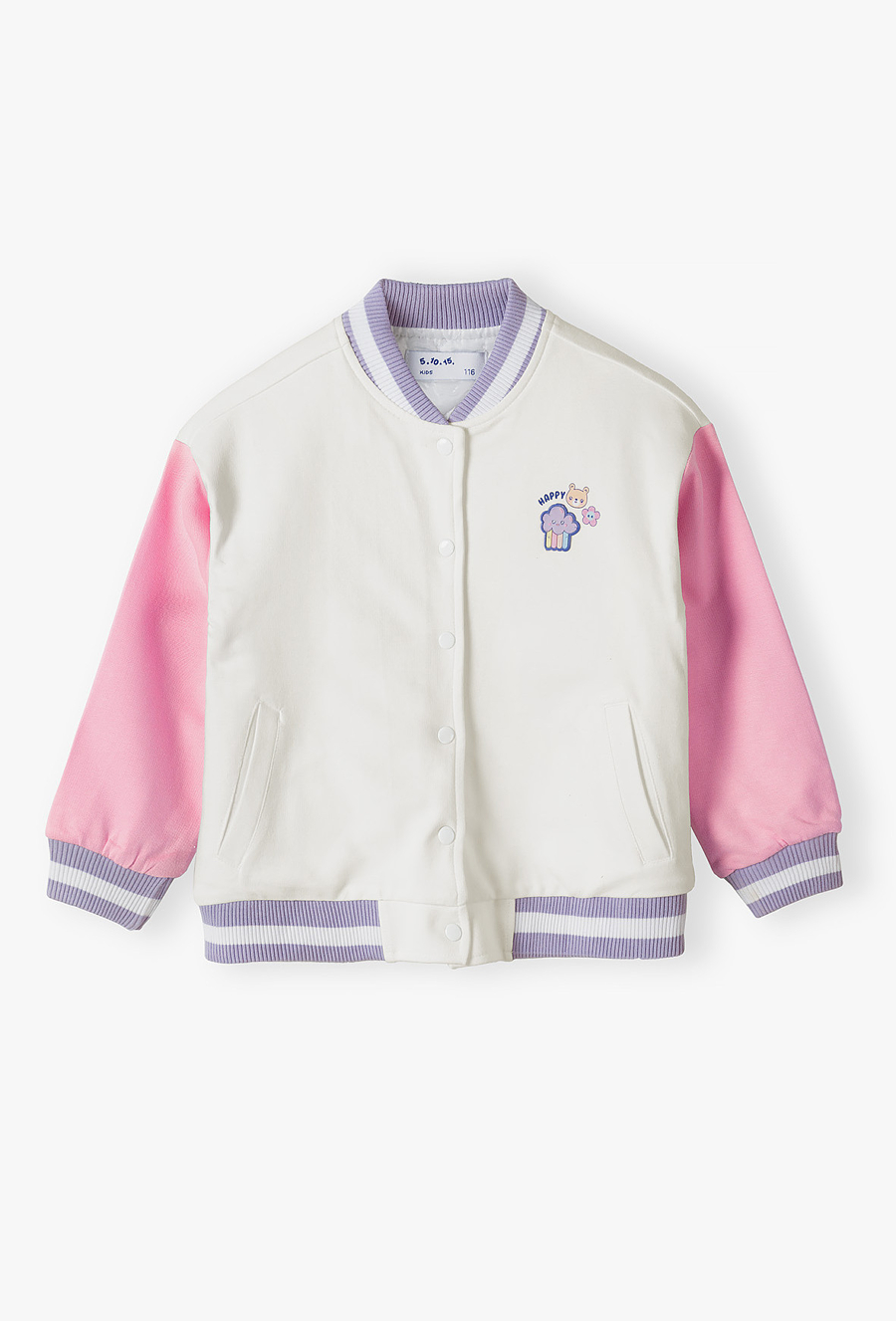 Bluza pikowana dziewczęca - bomberka - 510.15.