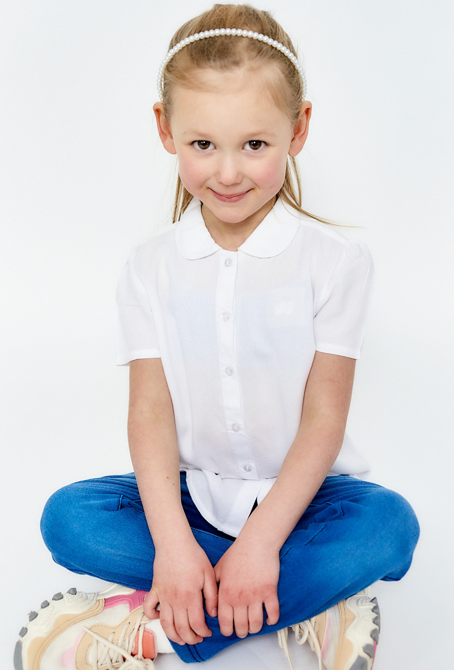 Koszula dziewczęca z ótkim rękawem